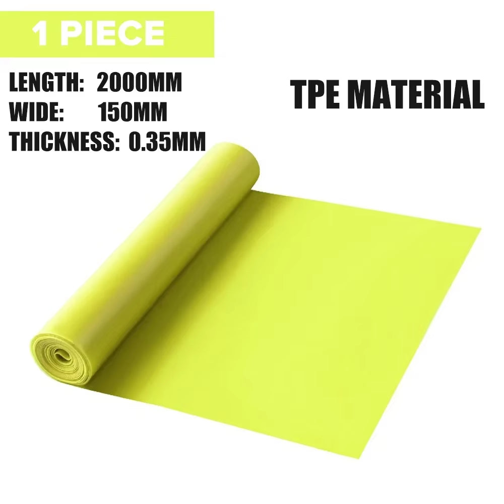 Length 200Cm Yoga Pilates Stretch Resistance Band for Gym Fitness Exercise Band Training Elastic Rubber Rubber
