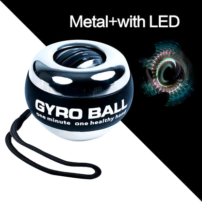 LED Gyroscopic Power Trainer Ball Autostart Range Gyro Power Wrist Ball Arm Hand Muscle Force Trainer Fitness Equipment