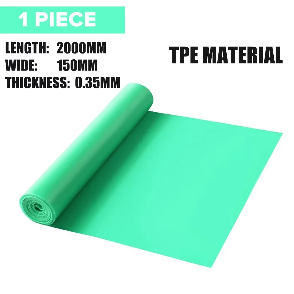Length 200Cm Yoga Pilates Stretch Resistance Band for Gym Fitness Exercise Band Training Elastic Rubber Rubber