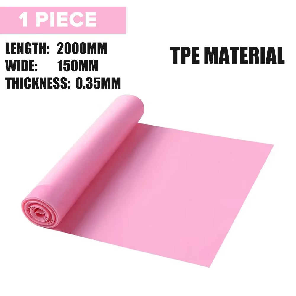 Length 200Cm Yoga Pilates Stretch Resistance Band for Gym Fitness Exercise Band Training Elastic Rubber Rubber