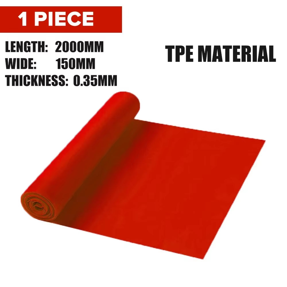 Length 200Cm Yoga Pilates Stretch Resistance Band for Gym Fitness Exercise Band Training Elastic Rubber Rubber