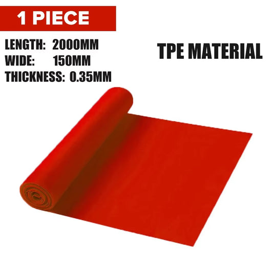 Length 200Cm Yoga Pilates Stretch Resistance Band for Gym Fitness Exercise Band Training Elastic Rubber Rubber