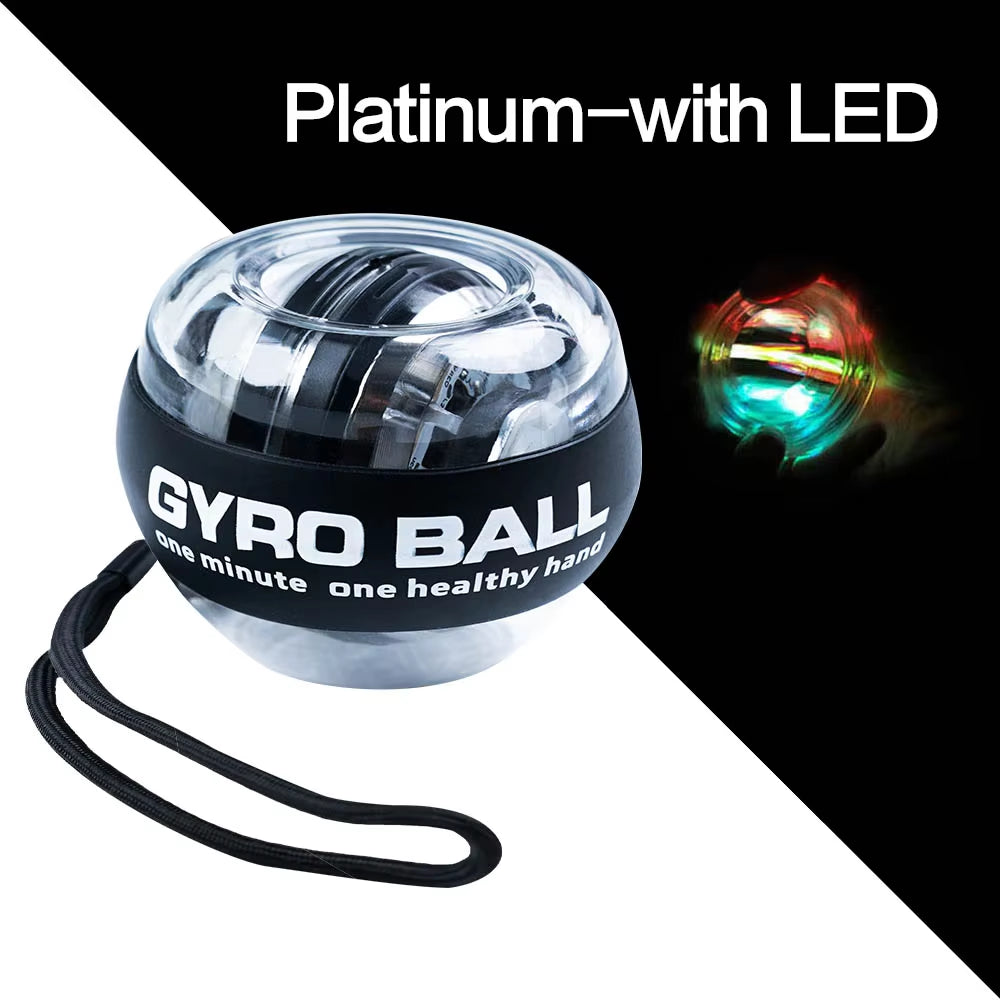 LED Gyroscopic Power Trainer Ball Autostart Range Gyro Power Wrist Ball Arm Hand Muscle Force Trainer Fitness Equipment